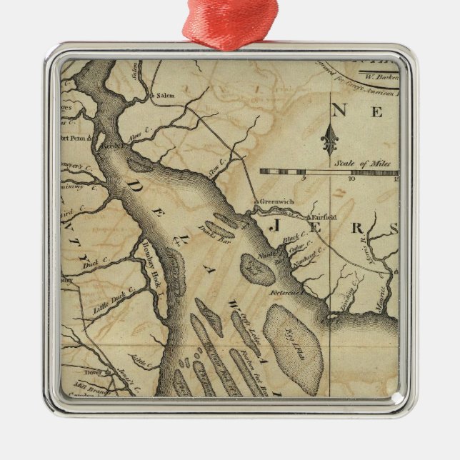 Delaware 2 silbernes ornament (Vorne)