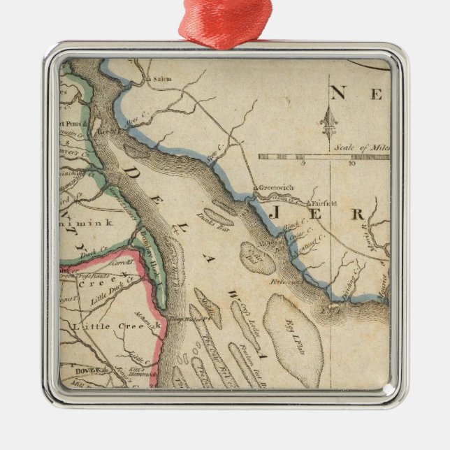 Delaware 5 ornament aus metall (Vorne)
