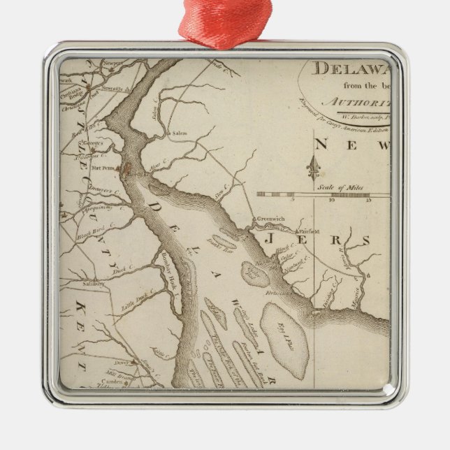 Delaware 5 silbernes ornament (Vorne)