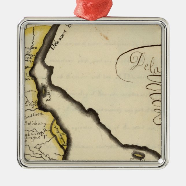 Delaware 7 ornament aus metall (Vorne)