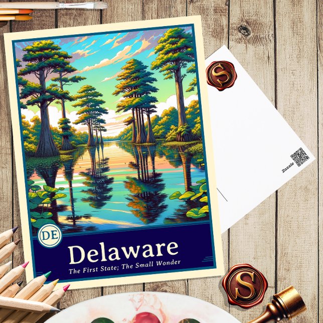 Delaware | Anime Style Cel Schattenkarte Postkarte (Von Creator hochgeladen)