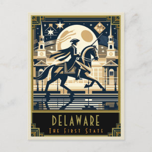 Delaware Art Deco Postkarte