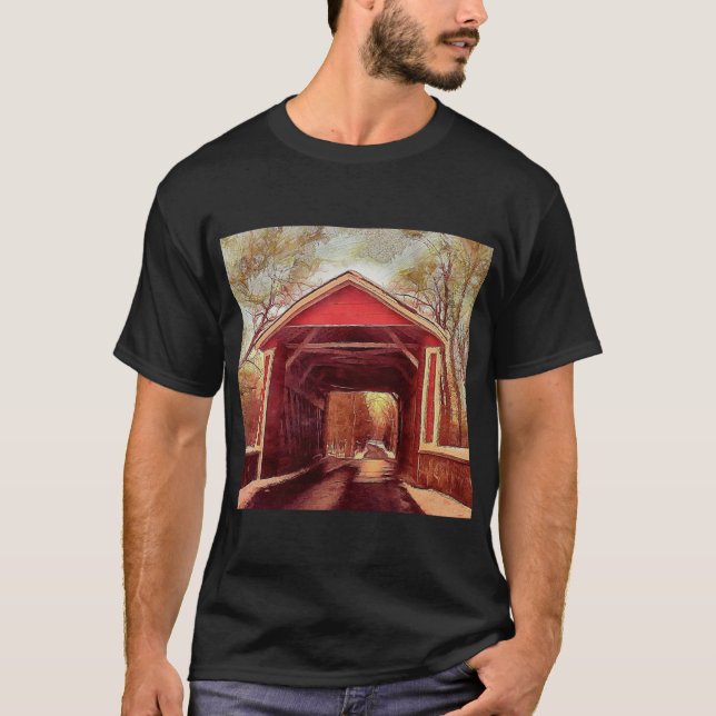 Delaware Ashland Covered Bridge T-Shirt (Vorderseite)