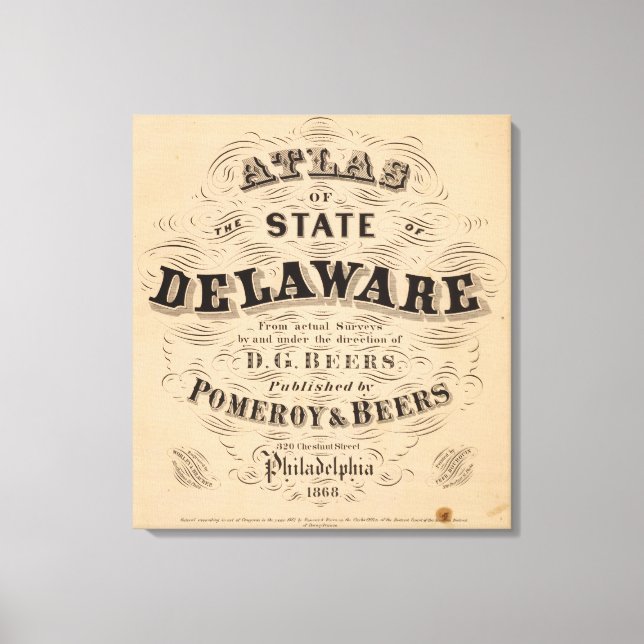 Delaware Atlas Leinwanddruck (Vorderseite)