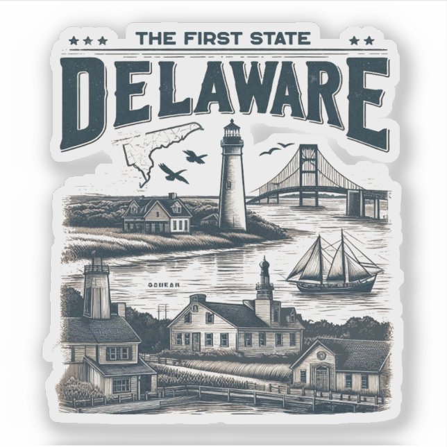 Delaware Aufkleber (Vorderseite)