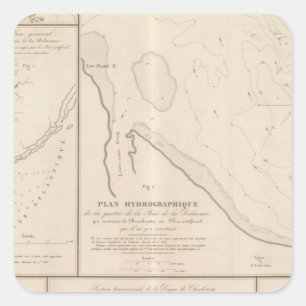 Delaware Bay Quadratischer Aufkleber