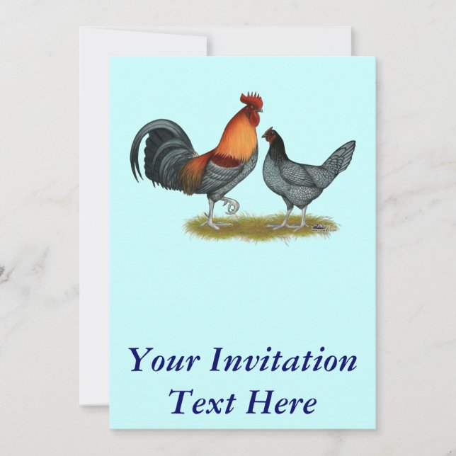 Delaware Blue Hen Einladung (Vorderseite)