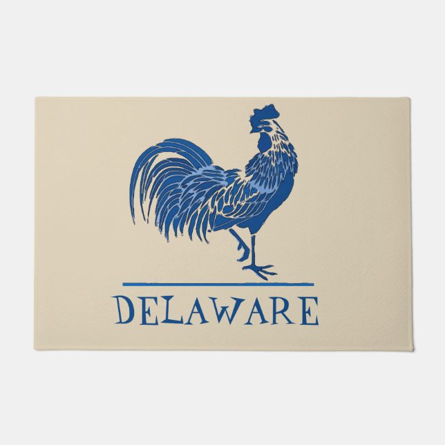 Delaware Blue Hen, fügen Sie Text Doormat Fußmatte (Vorderseite)