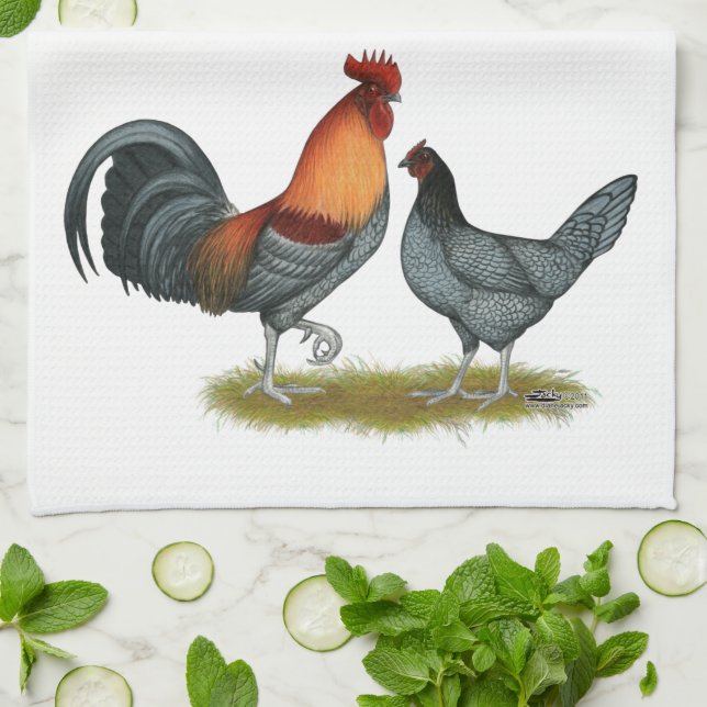 Delaware Blue Hen Geschirrtuch (Gefaltet)