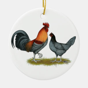 Delaware Blue Hen Keramik Ornament