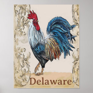 Delaware, Blue Hens, Edit Text Poster