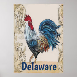 Delaware, Blue Hens, Edit Text Poster