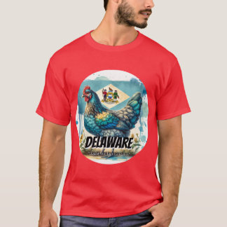 Delaware Bold und Graceful Blue Hen Staat Animal W T-Shirt