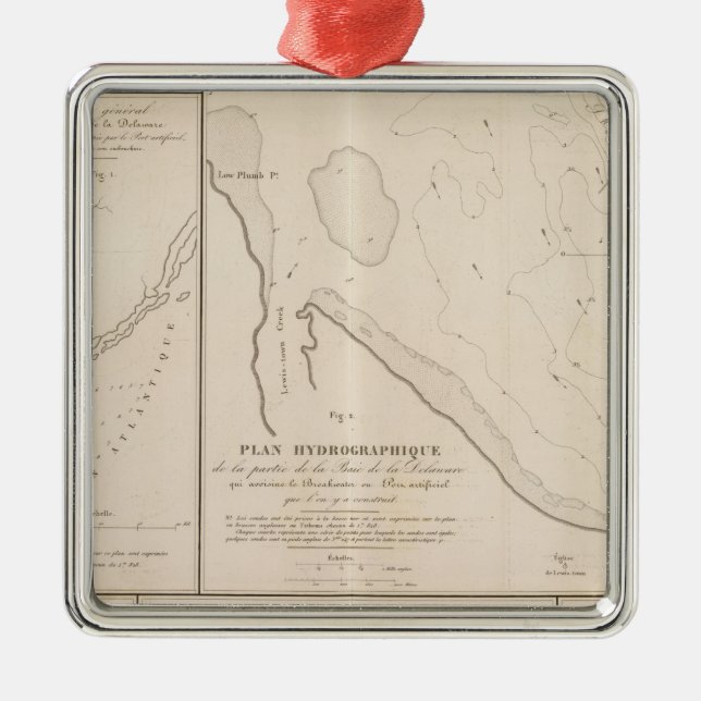 Delaware-Bucht Ornament Aus Metall (Vorne)