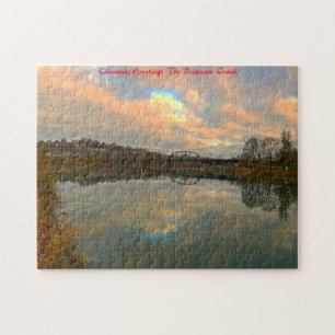 Delaware Canal.Christmas Greetings Puzzle
