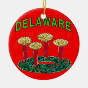 Delaware Christmas Tree Keramik Ornament
