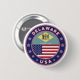 Delaware, Delaware, T - Shirt, Delaware, Aufkleber Button