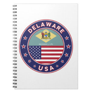Delaware, Delaware, T - Shirt, Delaware, Aufkleber Notizblock