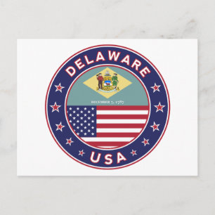 Delaware, Delaware, T - Shirt, Delaware, Aufkleber Postkarte