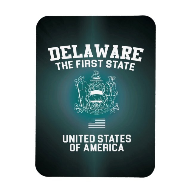 Delaware Der erste Staat Magnet (Vertikal)