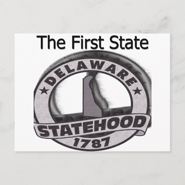 Delaware Der Erste Staat-Status Postkarte (Vorderseite)