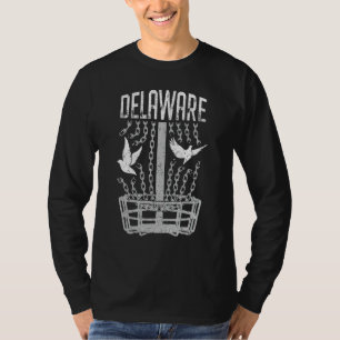 Delaware Disk Golf Player Breaking Chains Birdie T-Shirt