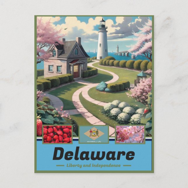 Delaware Dreamscapes: Künstlerisches Meisterwerk Postkarte (Vorderseite)
