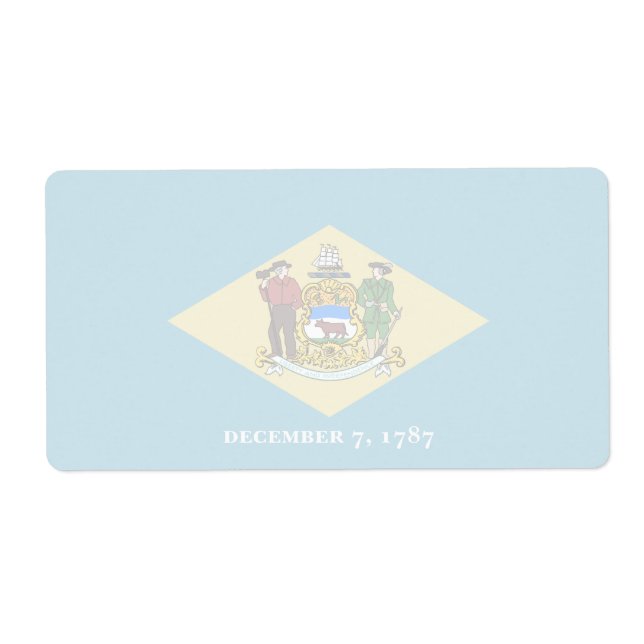 Delaware Faint Flag Shipping Label (Vorne)