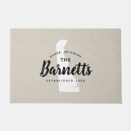 Delaware Family Monogram Staat Doormat Fußmatte