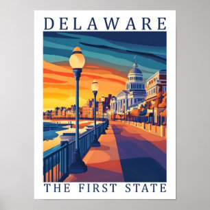 Delaware, First Staat USA Travel Place Poster