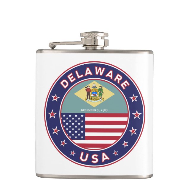Delaware Flachmann (Vorderseite)