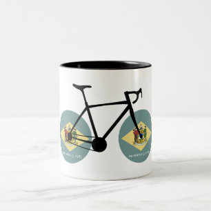 Delaware Flag Cycling Zweifarbige Tasse