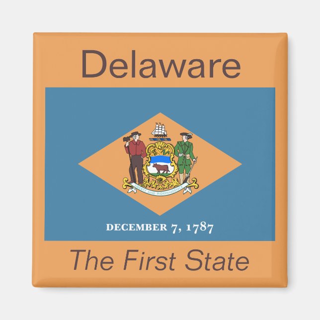 Delaware Flag Magnet (Vorne)