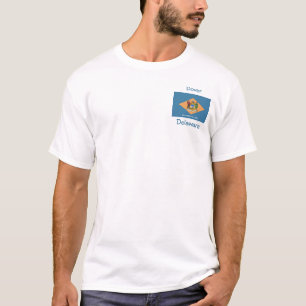 Delaware Flag Map City T - Shirt