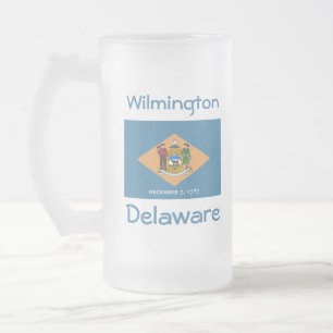 Delaware Flag Map City Tasse
