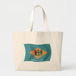 Delaware-Flag-Tragetasche Jumbo Stoffbeutel