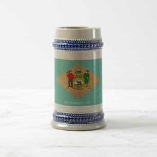 Delaware-Flagge Bierglas