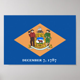 Delaware-Flagge Poster