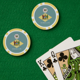 Delaware-Flagge & Siegel, Delaware Pokerchips