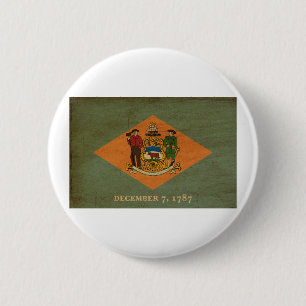 Delaware-Flaggen-Knöpfe Button