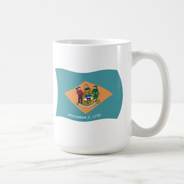 Delaware-Flaggen-Tasse Kaffeetasse (Rechts)