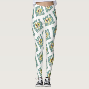 Delaware-Flaggentextmuster Leggings