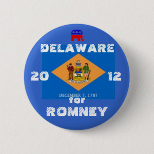 Delaware für Romney 2012 Button