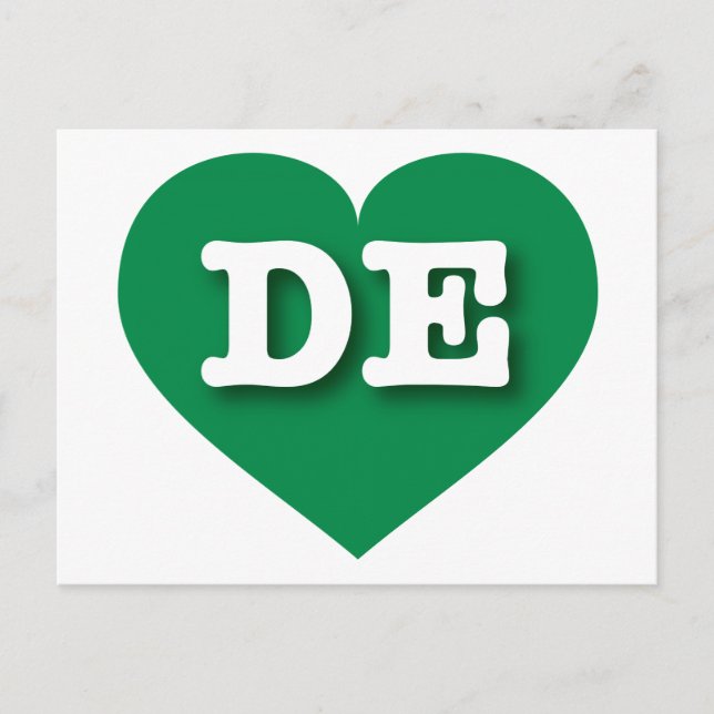 Delaware Green Heart - I Liebe DE Postkarte (Vorderseite)