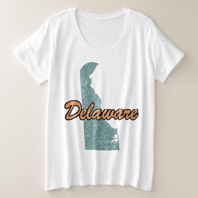 Delaware Große Größe T-Shirt (Design vorne)