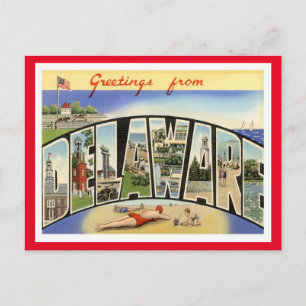 Delaware-Grüße von US-Staaten Postkarte