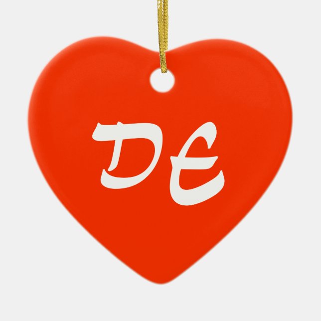 Delaware-Herz-Verzierung Keramik Ornament (Vorne)