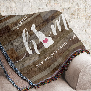 Delaware Home State Personalized Wood Look Decke