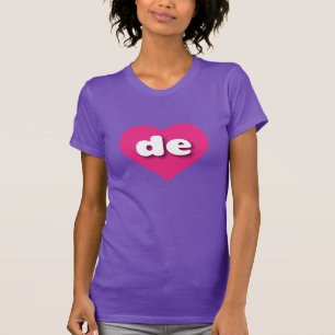 Delaware Hot Pink heart - I Liebe de T-Shirt