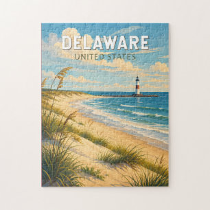 Delaware-Illustration Reise Kunst Vintage Puzzle